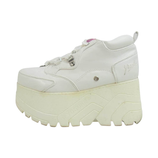 ヨースケ 2810045 サイドジップ 厚底 スニーカー レディース ホワイト系 22.5【中古】