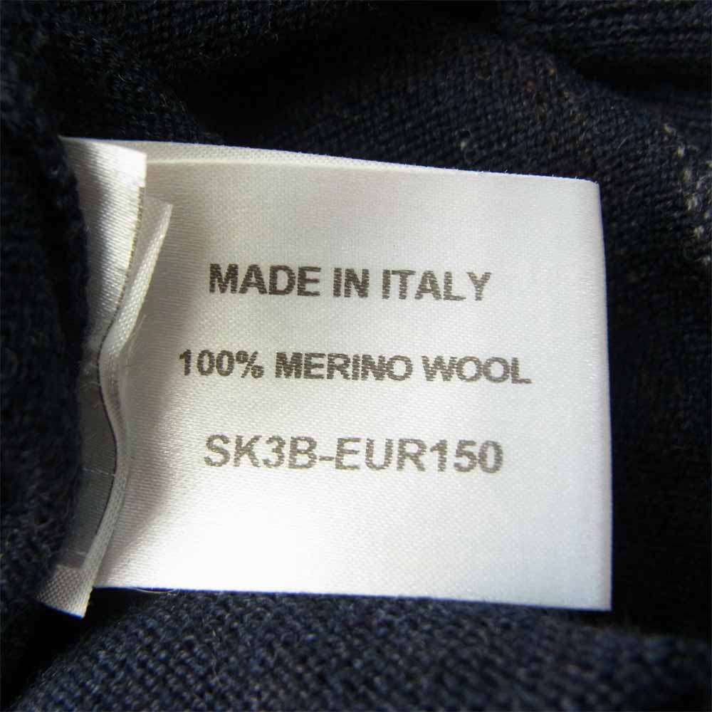 Dunhill ダンヒル 国内正規品 メリノウール Vネック ニット セーター ネイビー系 S【中古】