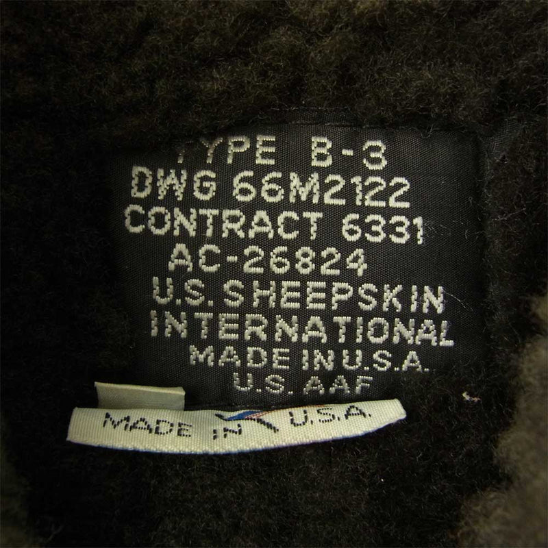 US SHEEPSKIN INTERNATIONAL B-3 ムートンジャケット