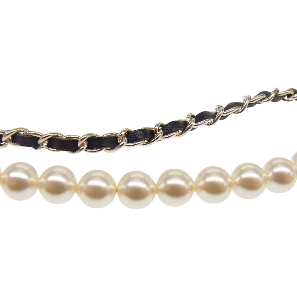 CHANEL シャネル AB7081 B21K ココマーク パール チョーカー ネックレス ゴールド系【美品】【中古】