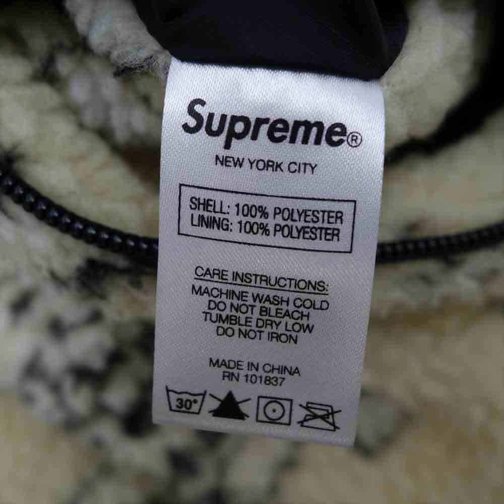Supreme シュプリーム 19AW Reversible Bandana Fleece Jacket リバーシブル バンダナ フリース ジャケット ブラック系 ホワイト系【中古】