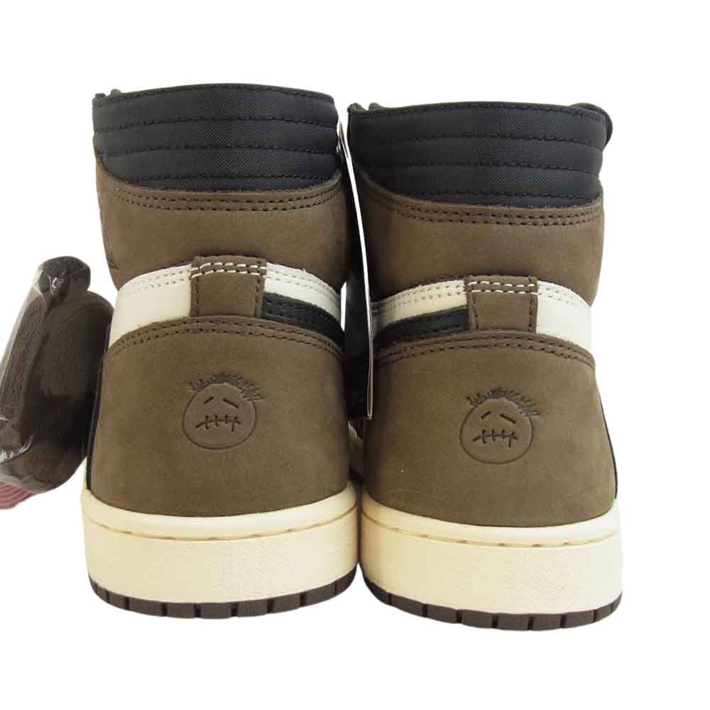 NIKE ナイキ CD4487-100 × TRAVIS SCOTT トラヴィススコット AIR JORDAN 1 RETRO HIGH エアジョーダン レトロ ハイ ブラック-ダークモカ 26cm【新古品】【未使用】【中古】