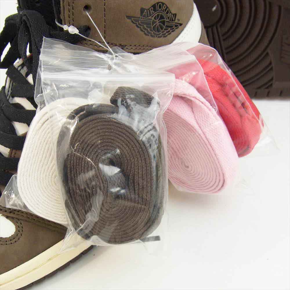 NIKE ナイキ CD4487-100 × TRAVIS SCOTT トラヴィススコット AIR JORDAN 1 RETRO HIGH エアジョーダン レトロ ハイ ブラック-ダークモカ 26cm【新古品】【未使用】【中古】
