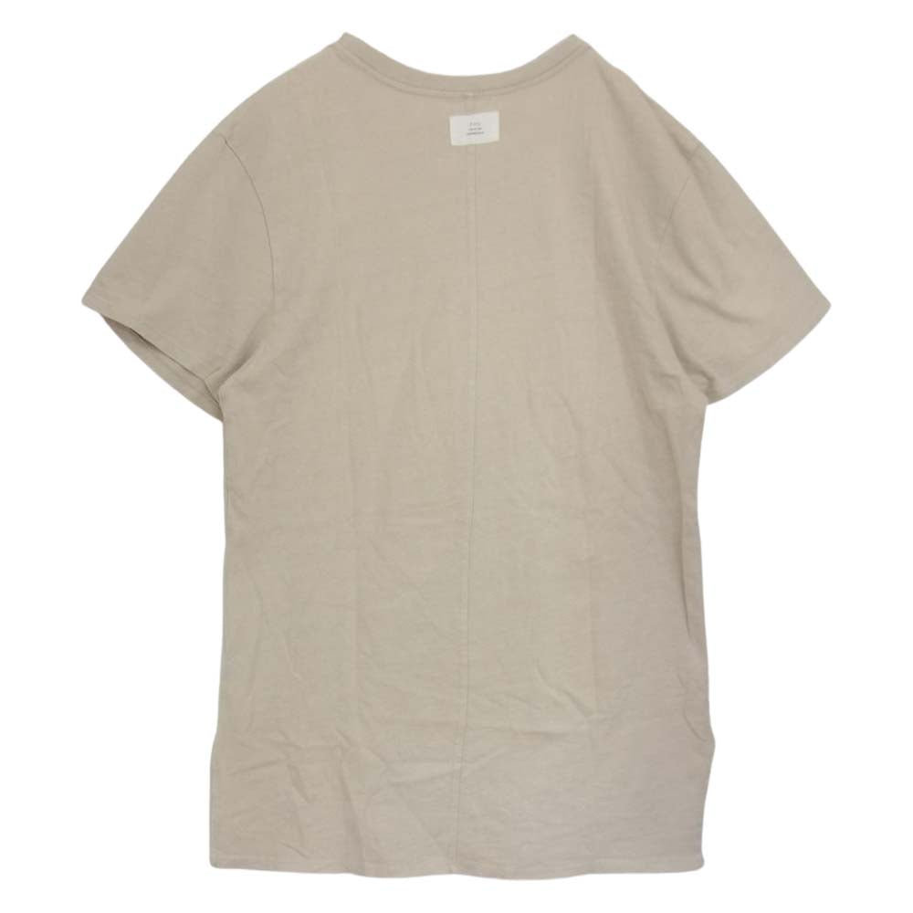 FEAR OF GOD フィアオブゴッド ESSENTIALS FOG 背面タグ サイドスリット クルーネック カットソー 半袖 Tシャツ ベージュ系 L【中古】