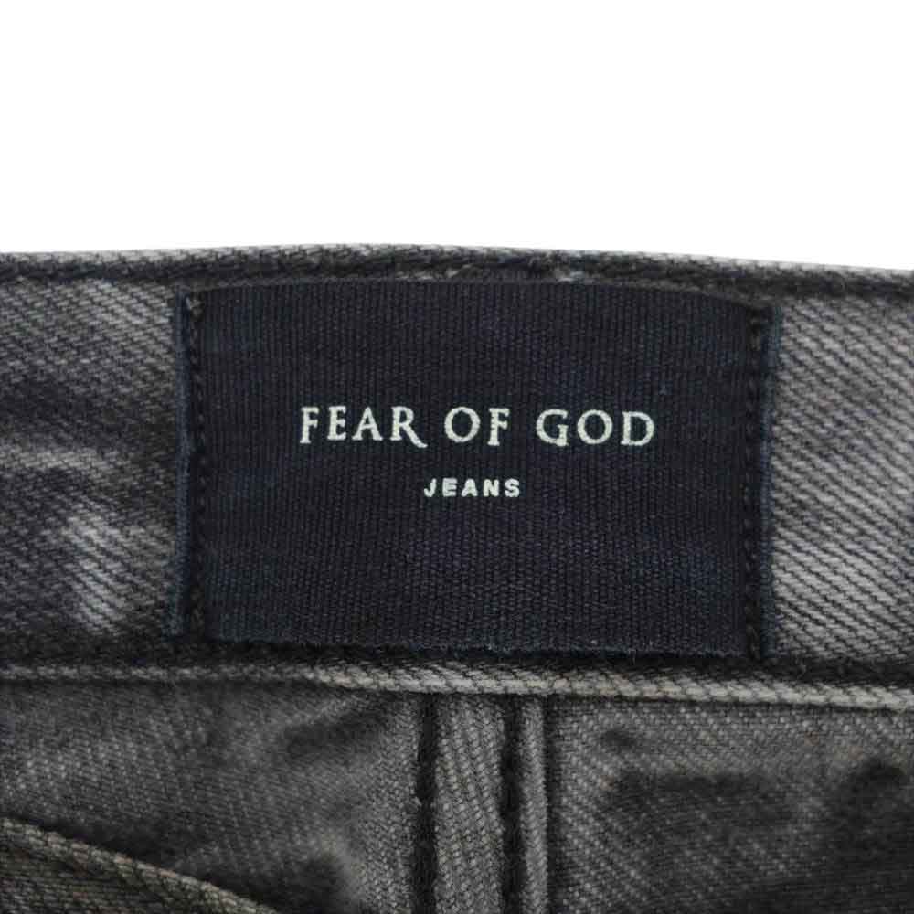 FEAR OF GOD フィアオブゴッド SELVEDGE DENIM HOLY WATER JEAN 裾ジップ セルビッジ デニム パンツ グレー系【中古】