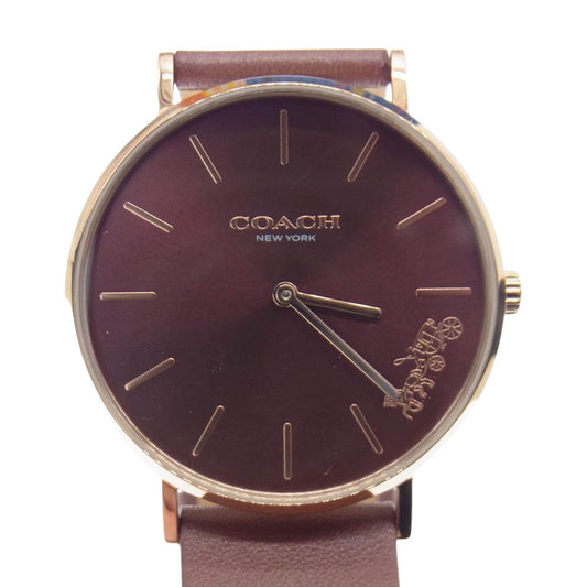 COACH コーチ CA120.7.34.1710 ステンレススティール クォーツ 時計 ブラウン系【新古品】【未使用】【中古】