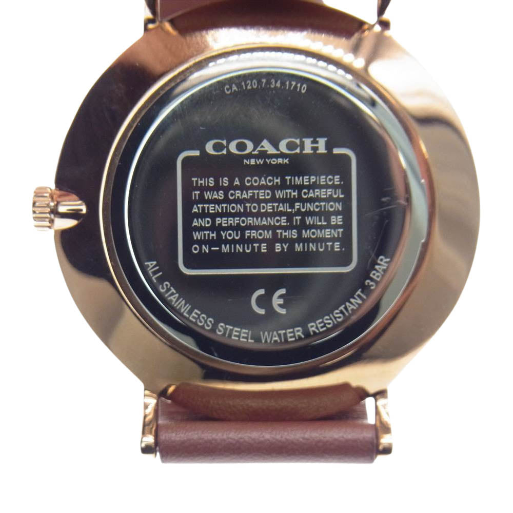 COACH コーチ CA120.7.34.1710 ステンレススティール クォーツ 時計 ブラウン系【新古品】【未使用】【中古】
