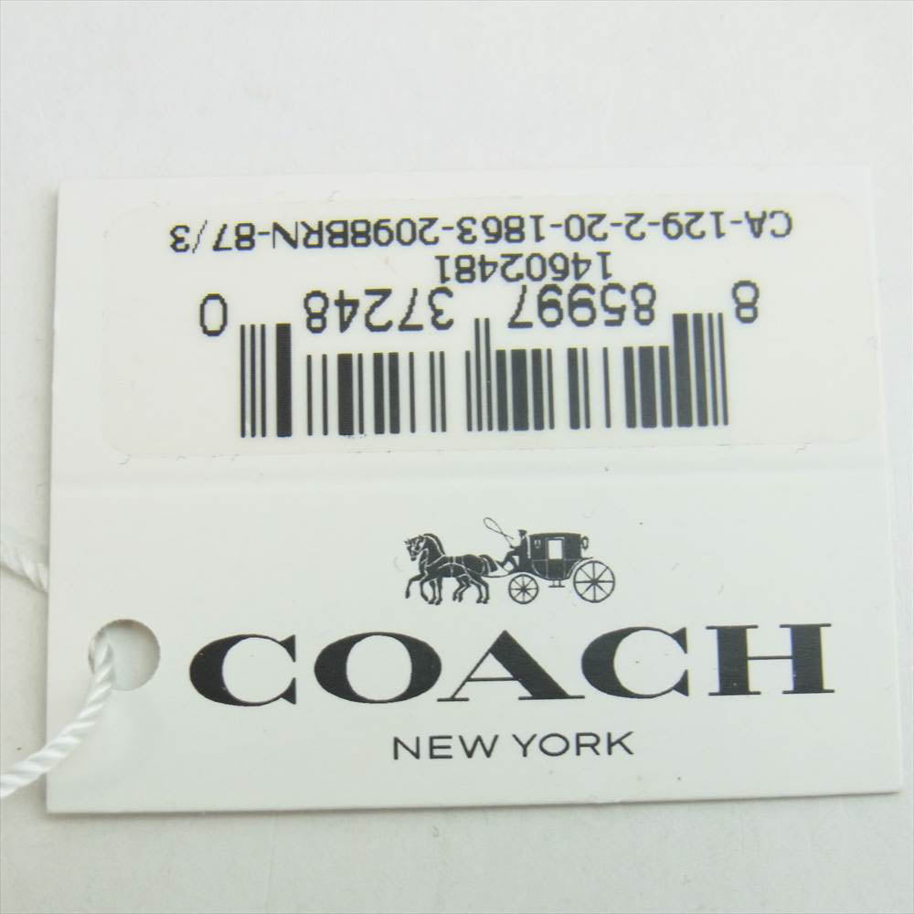 COACH コーチ CA124.2.34.1702 チャールズ Cロゴ レザーベルト アナログ ウォッチ ブラウン系 ネイビー系【中古】