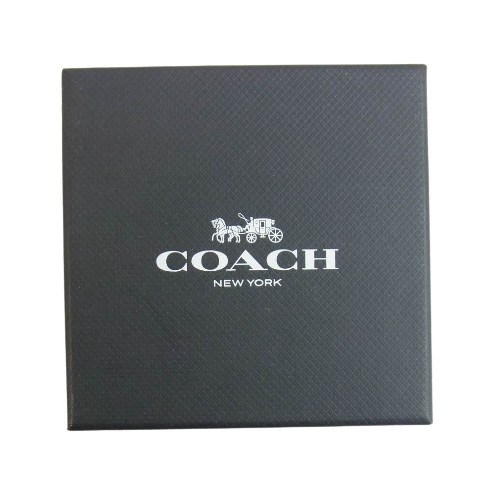 COACH コーチ CA124.2.34.1702 チャールズ Cロゴ レザーベルト アナログ ウォッチ ブラウン系 ネイビー系【中古】