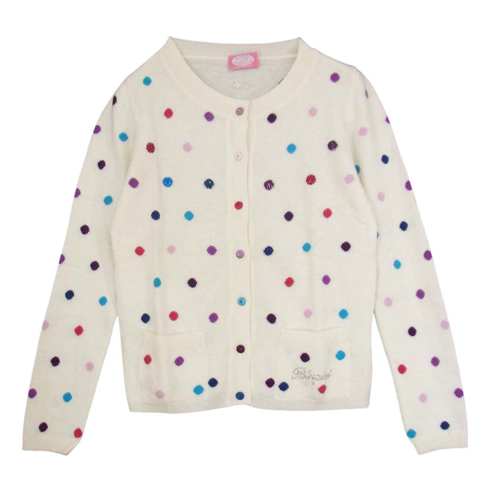 BLUGIRL ブルーガール Blumarine ブルマリン ドット ラインストーン カーディガン   ホワイト系 144D38【中古】