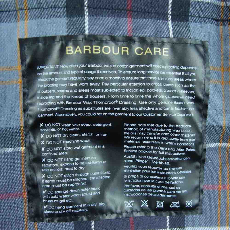 Barbour バブアー BEDALE SL ビデイル スリムフィット 3ワラント オイルド ジャケット ブラック系【中古】