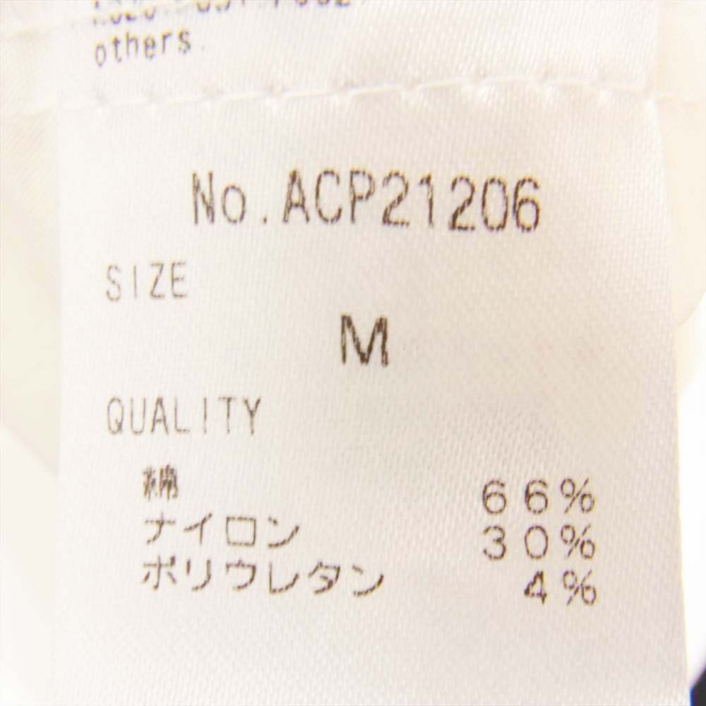アンコキーヌ スタンダード カフス ビジューボタン 長袖 シャツ ホワイト系 M【中古】