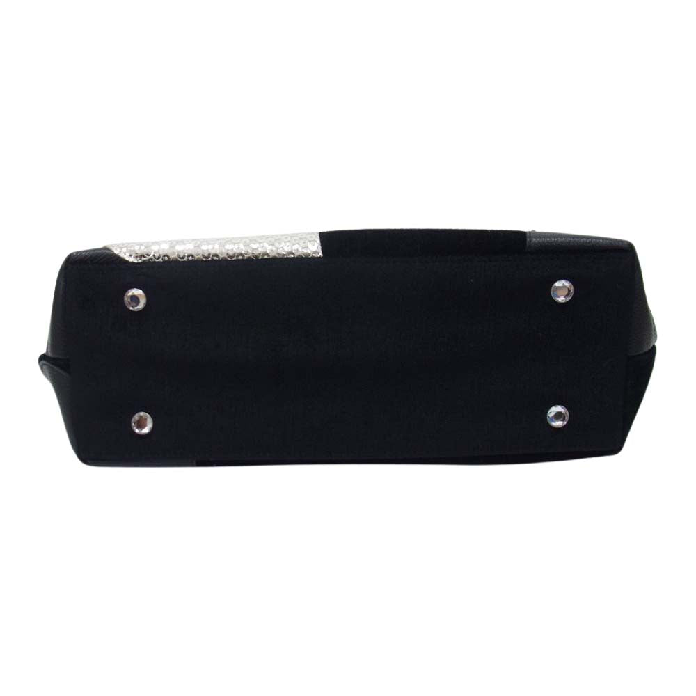 シンクビー スイートキャロライン ハート パッチ 2WAY ハンドバッグ ブラック系【中古】