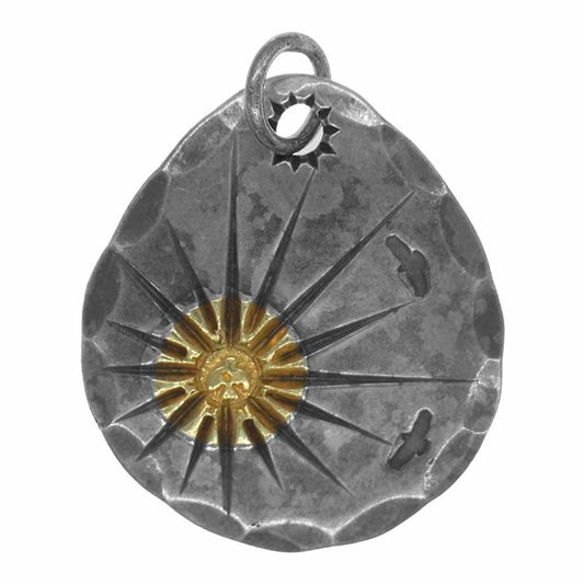 WINGROCK ウィングロック K18 金メタル付き タタキ ペンダント シルバー系【中古】