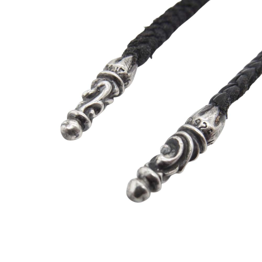 CHROME HEARTS クロムハーツ（原本無）  レザーブレード ネックレス ブラック系【中古】