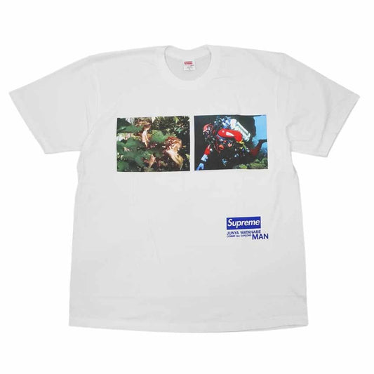 Supreme シュプリーム 21AW × JUNYA WATANABE COMME des GARCONS MAN ジュンヤワタナベ コムデギャルソン Nature Tee フロント プリント 半袖 Tシャツ ホワイト系 XL【新古品】【未使用】【中古】