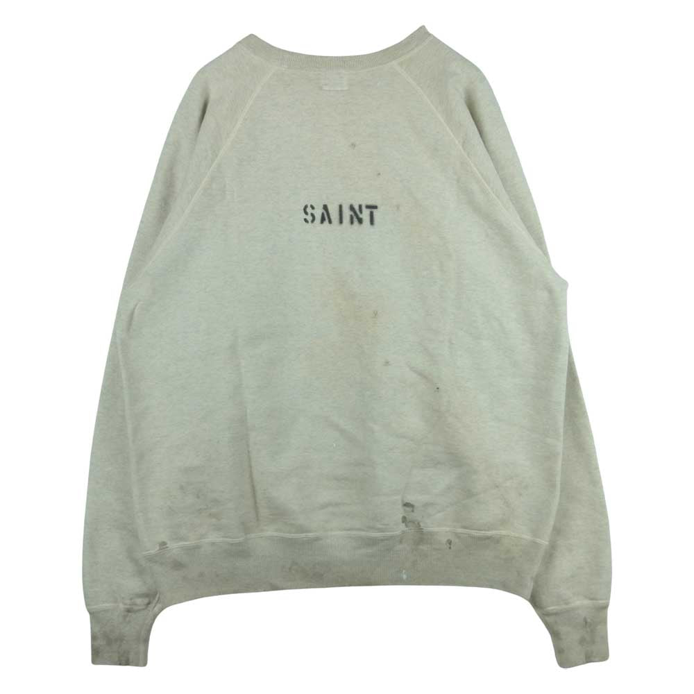セントマイケル 22SS FRANKENSTEIN SWEATSHIRT フランケンシュタイン プリント スウェット ベージュ系 XL【新古品】【未使用】【中古】