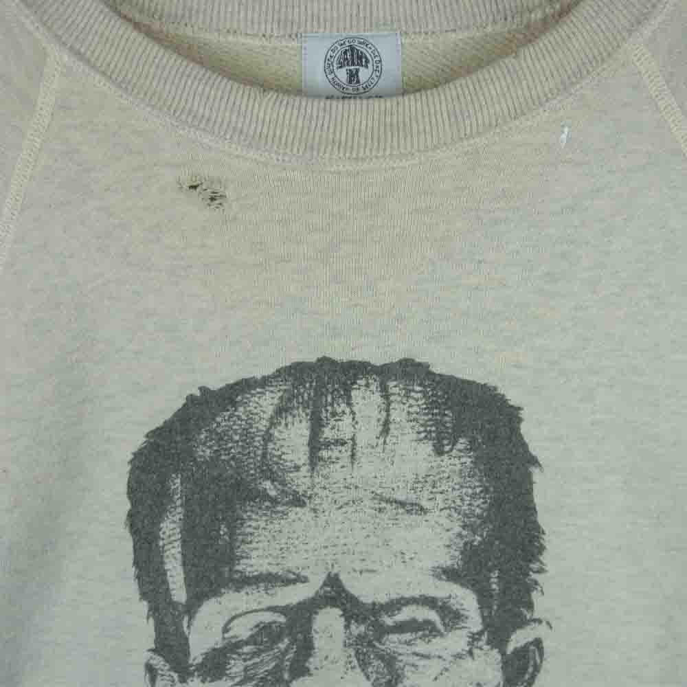セントマイケル 22SS FRANKENSTEIN SWEATSHIRT フランケンシュタイン プリント スウェット ベージュ系 XL【新古品】【未使用】【中古】