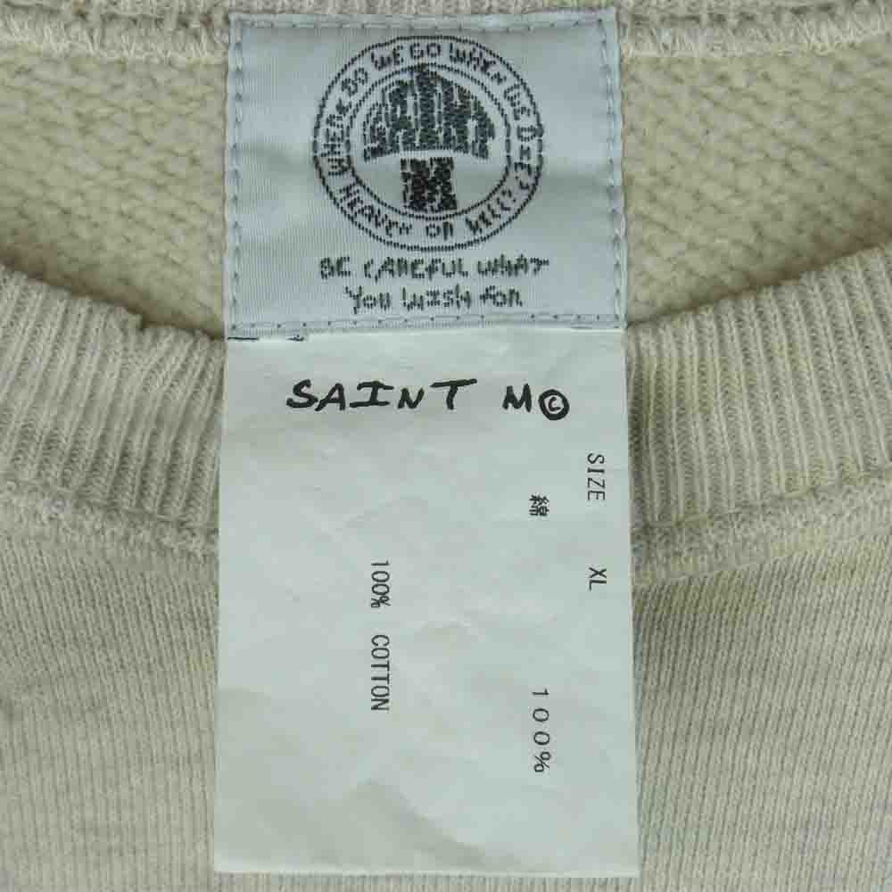 セントマイケル 22SS FRANKENSTEIN SWEATSHIRT フランケンシュタイン プリント スウェット ベージュ系 XL【新古品】【未使用】【中古】