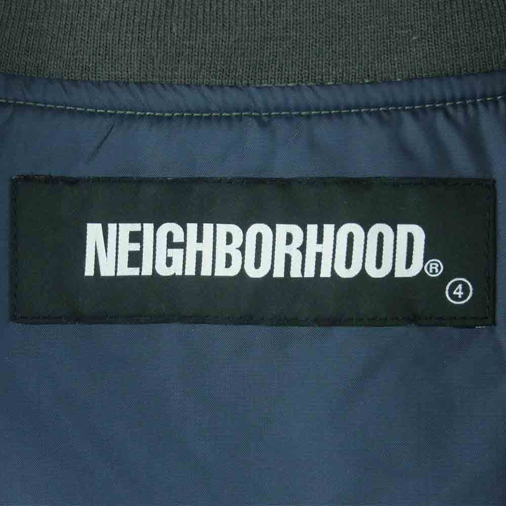 NEIGHBORHOOD ネイバーフッド 22SS 221TSNH-JKM08 B.B. / N-JK 刺繍 ナイロン ブルゾン スタジャン ジャケット グレイッシュカーキ系 L【新古品】【未使用】【中古】