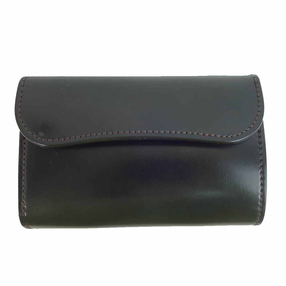 WILDSWANS ワイルドスワンズ シェルコードバン BYRNE バーン レザー ウォレット 財布 ブラック系【美品】【中古】