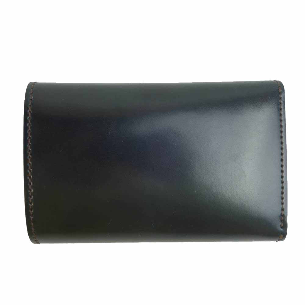 WILDSWANS ワイルドスワンズ シェルコードバン BYRNE バーン レザー ウォレット 財布 ブラック系【美品】【中古】