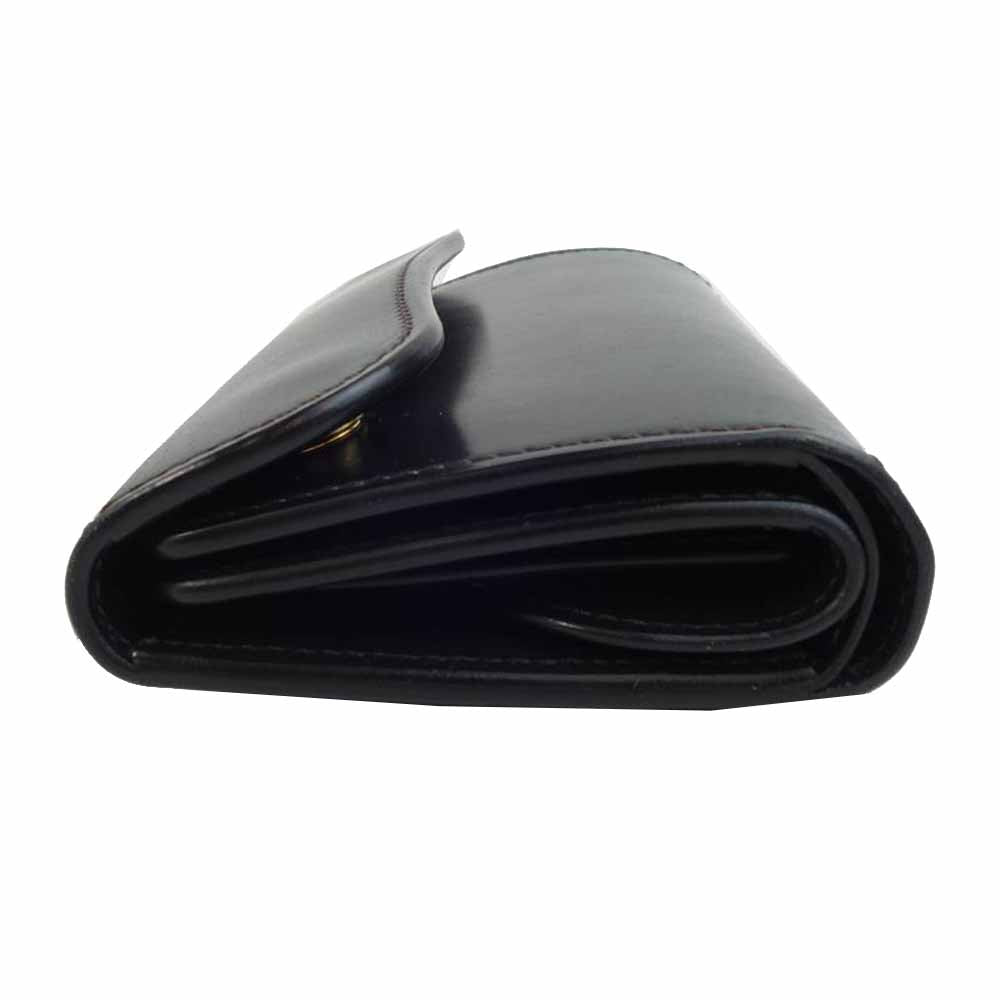 WILDSWANS ワイルドスワンズ シェルコードバン BYRNE バーン レザー ウォレット 財布 ブラック系【美品】【中古】
