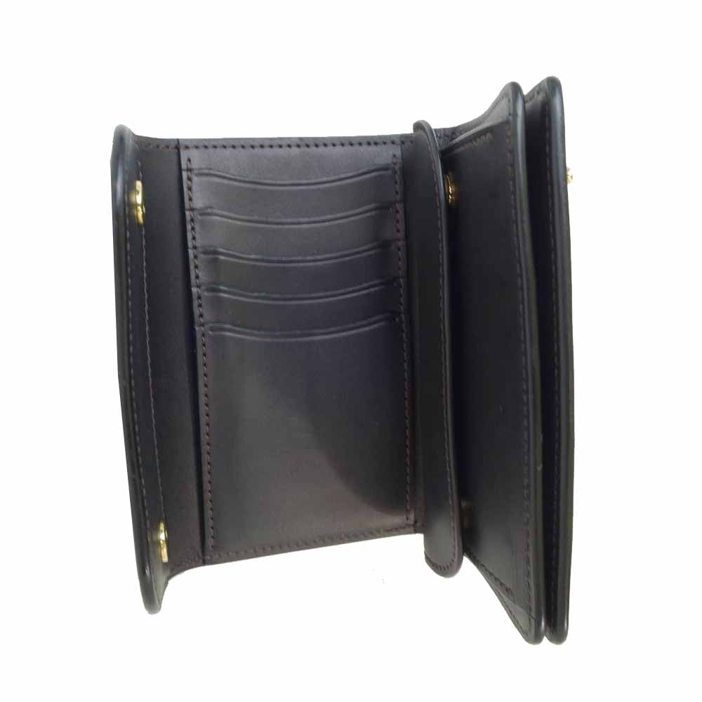 WILDSWANS ワイルドスワンズ シェルコードバン BYRNE バーン レザー ウォレット 財布 ブラック系【美品】【中古】