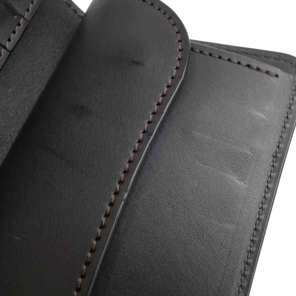 WILDSWANS ワイルドスワンズ シェルコードバン BYRNE バーン レザー ウォレット 財布 ブラック系【美品】【中古】