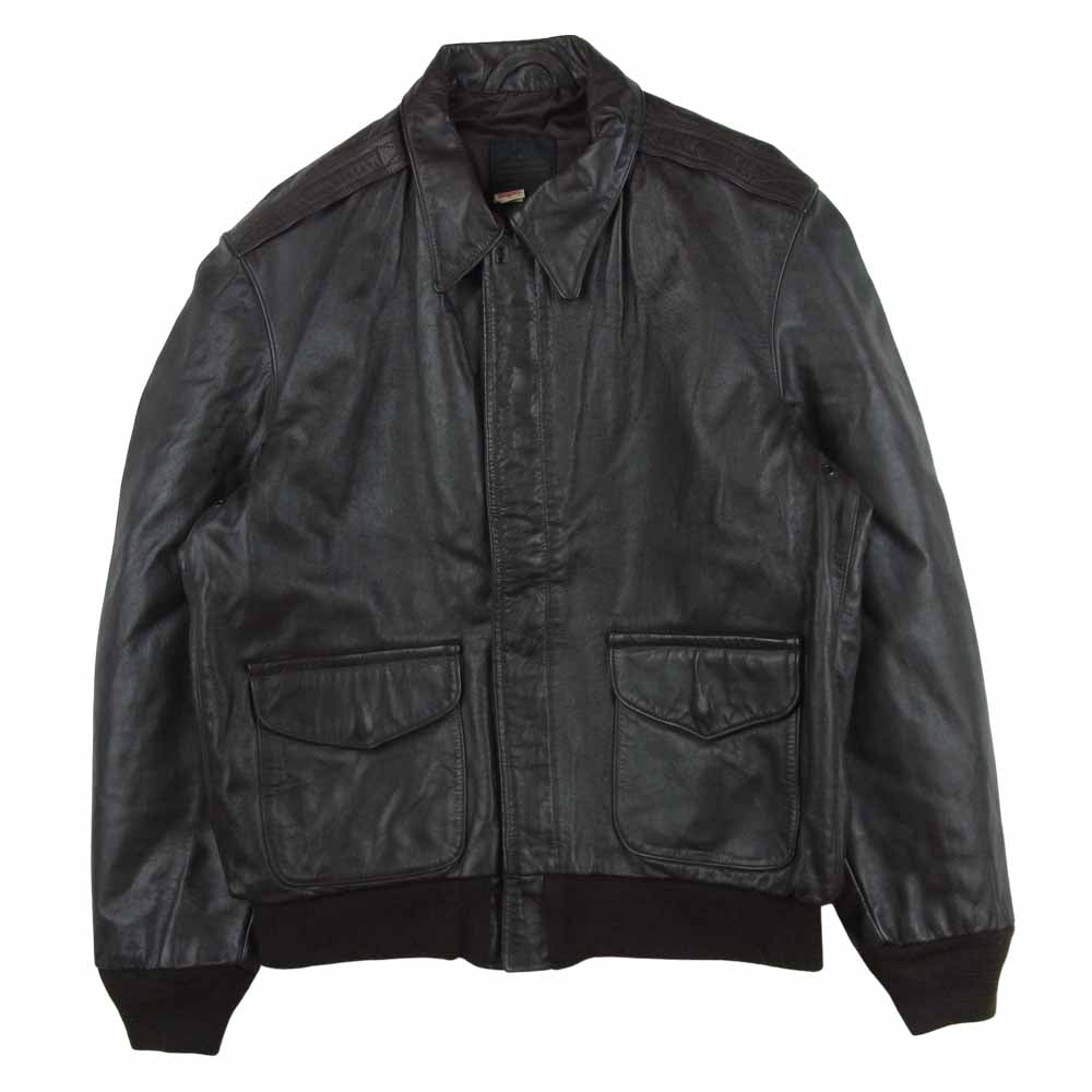 スピワック USA製 A-2 フライト ジャケット レザー ブラウン系 40【中古】