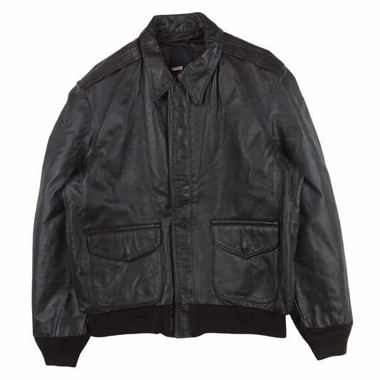 スピワック USA製 A-2 フライト ジャケット レザー ブラウン系 40【中古】
