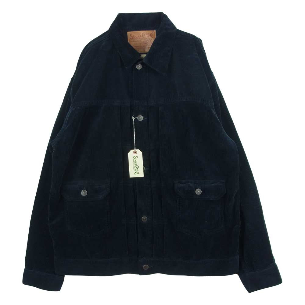 SUGAR CANE シュガーケーン SC15014 9W CORDUROY JACKET OVER SIZE 1953 MODEL PIGMENT DYED コーデュロイ ジャケット ダークネイビー系 40【新古品】【未使用】【中古】