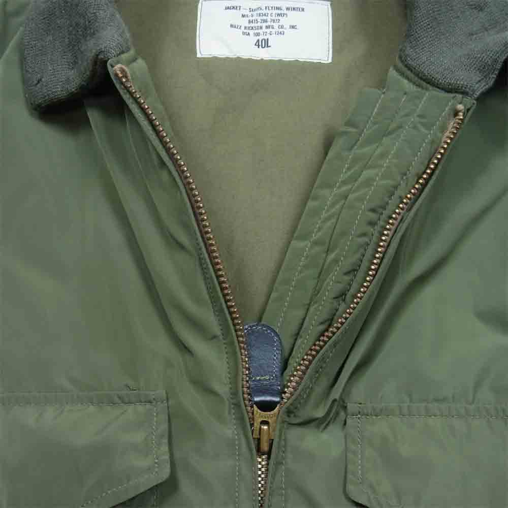 Buzz Rickson's バズリクソンズ Type J-WES WEP フライトジャケット カーキ系 40L【中古】