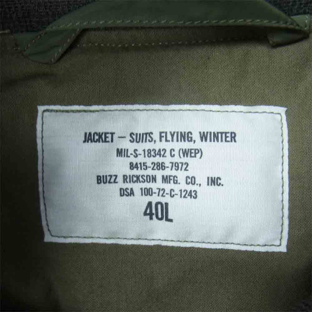 Buzz Rickson's バズリクソンズ Type J-WES WEP フライトジャケット カーキ系 40L【中古】