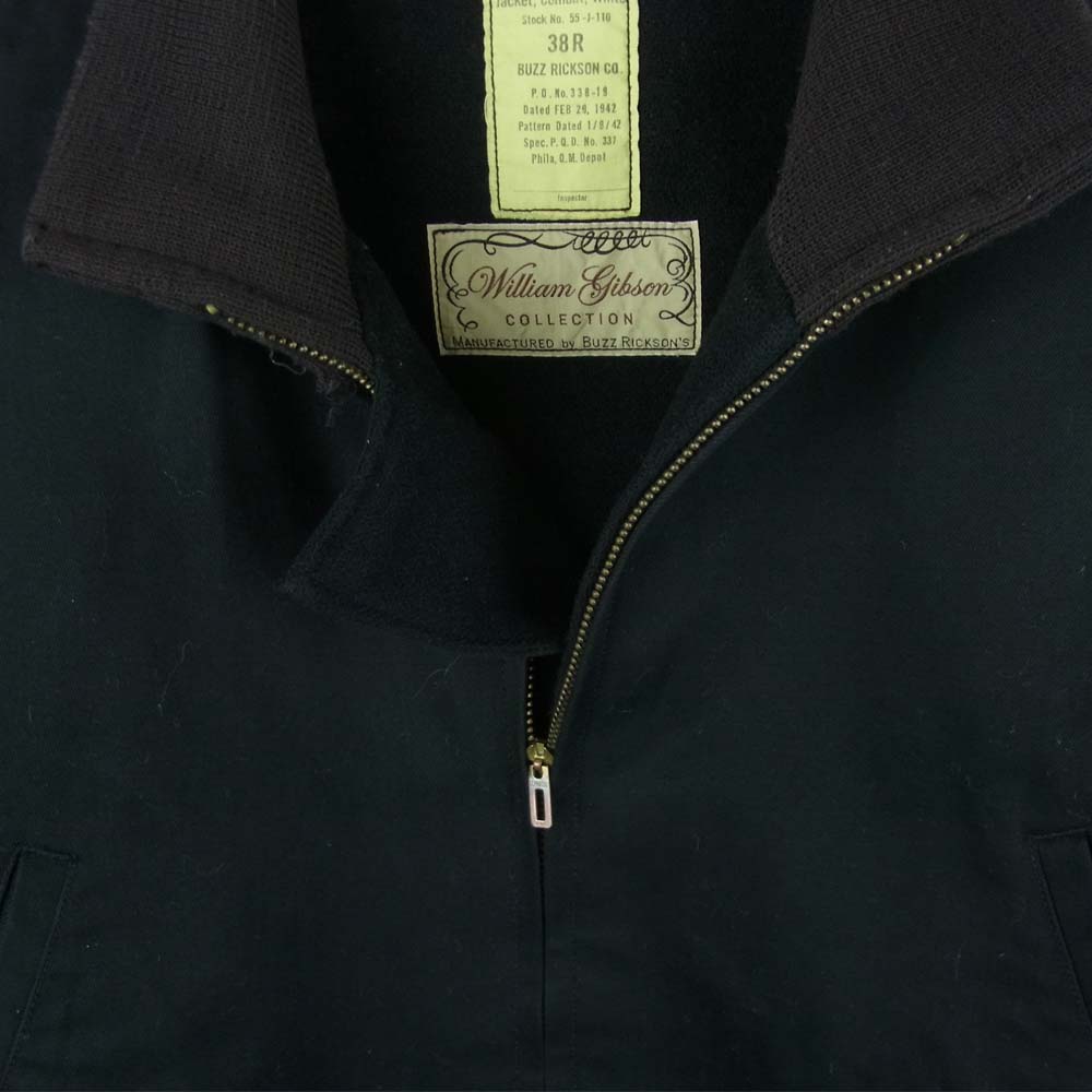 Buzz Rickson's バズリクソンズ BR11459 WILLIAM GIBSON ウィリアム ギブソン Type Black Tank Long ブラック タンク ロング タンカース ジャケット 38R【中古】