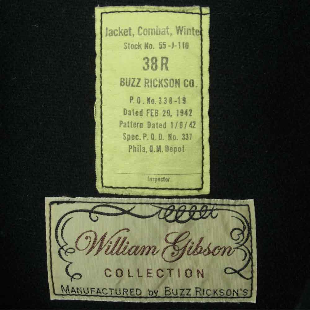 Buzz Rickson's バズリクソンズ BR11459 WILLIAM GIBSON ウィリアム ギブソン Type Black Tank Long ブラック タンク ロング タンカース ジャケット 38R【中古】