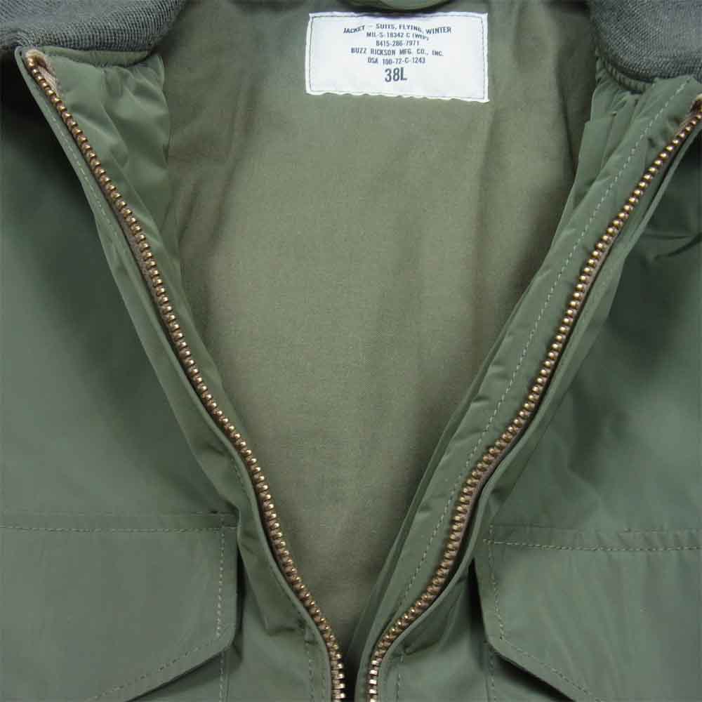 Buzz Rickson's バズリクソンズ type J-WES WEP フライトジャケット カーキ系 L 38L【新古品】【未使用】【中古】