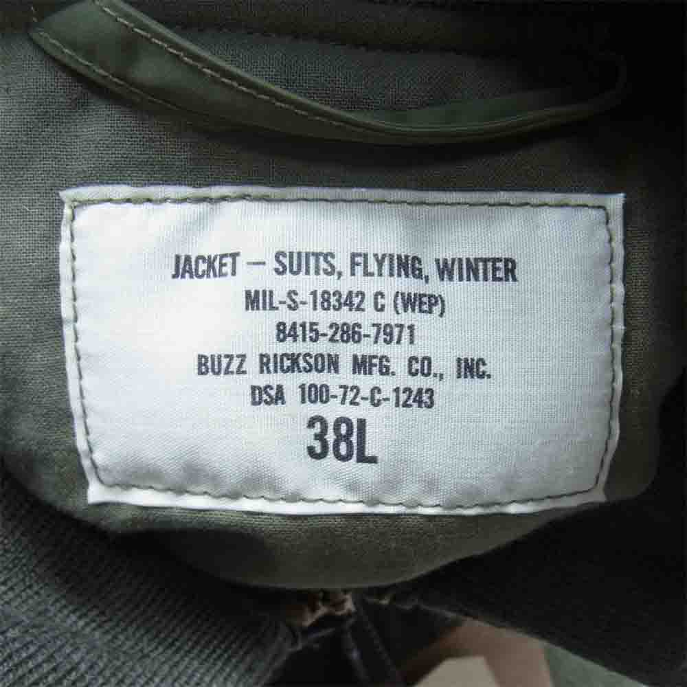 Buzz Rickson's バズリクソンズ type J-WES WEP フライトジャケット カーキ系 L 38L【新古品】【未使用】【中古】