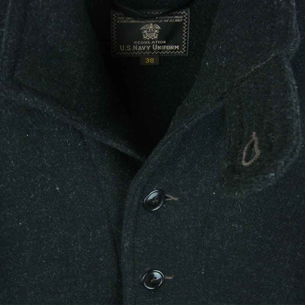 Buzz Rickson's バズリクソンズ BR13877 SUBMARINE CLOTHING サブマリナー ウール メルトン コート ブラック系 38【中古】