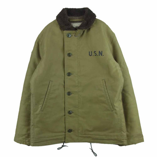 The REAL McCOY'S ザリアルマッコイズ NXsx88197 N-1 DECK JACKET デッキ ジャケット 日本製 カーキ系 38【中古】