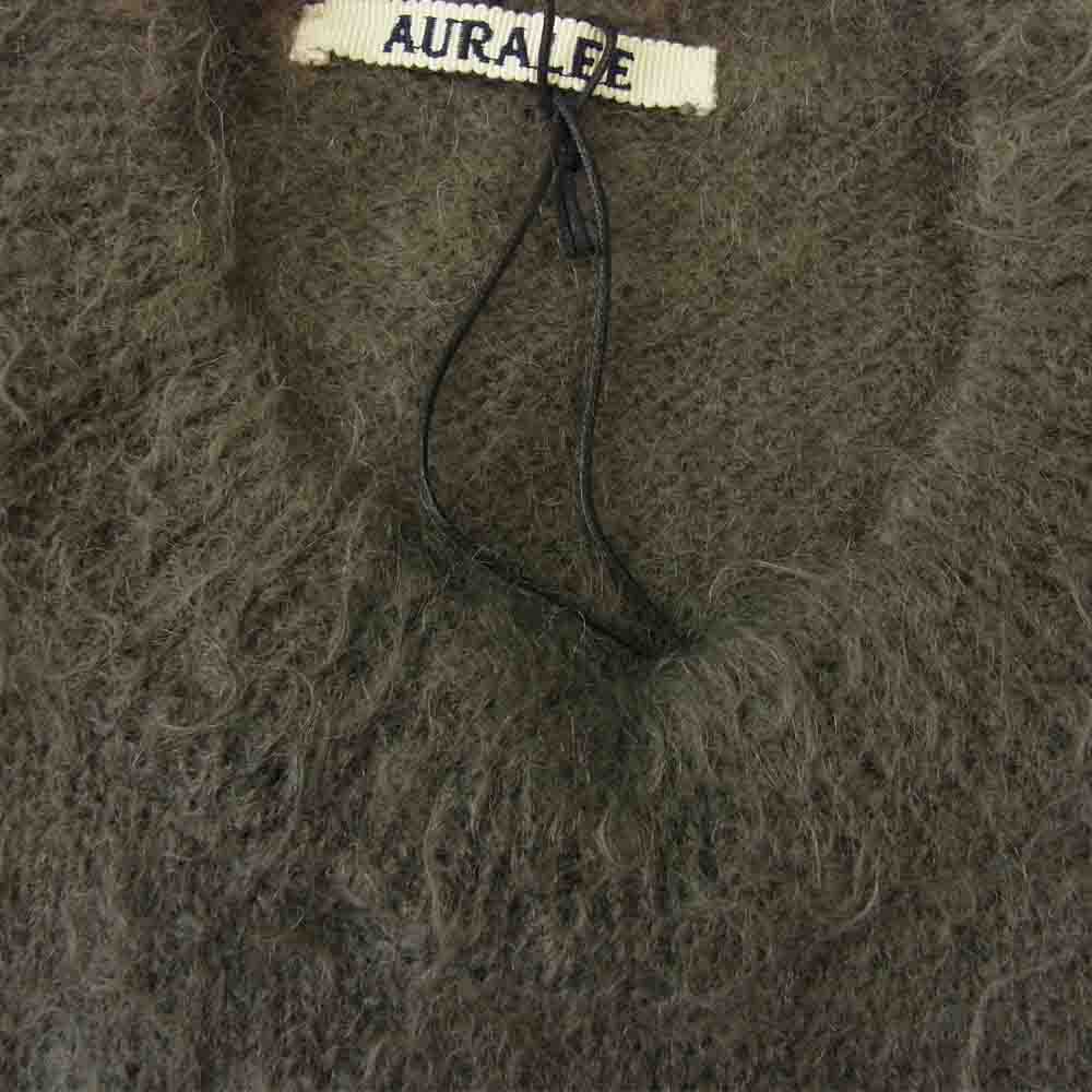 AURALEE オーラリー 21AW A21AP01KM BRUSHED SUPER KID MOHAIR KNIT P/O ローゲージ モヘア ニット グレー系 3【新古品】【未使用】【中古】