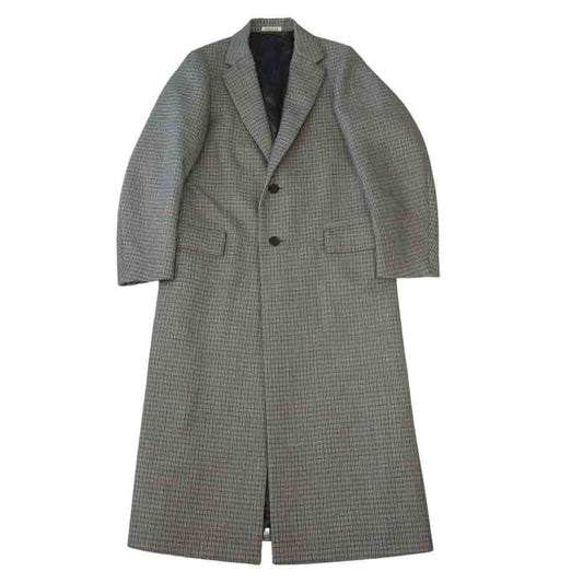 AURALEE オーラリー 19AW A9AC03BN DOUBLE FACE CHECK CHESTERFIELD COAT チェック チェスター コート マルチカラー系 1【美品】【中古】