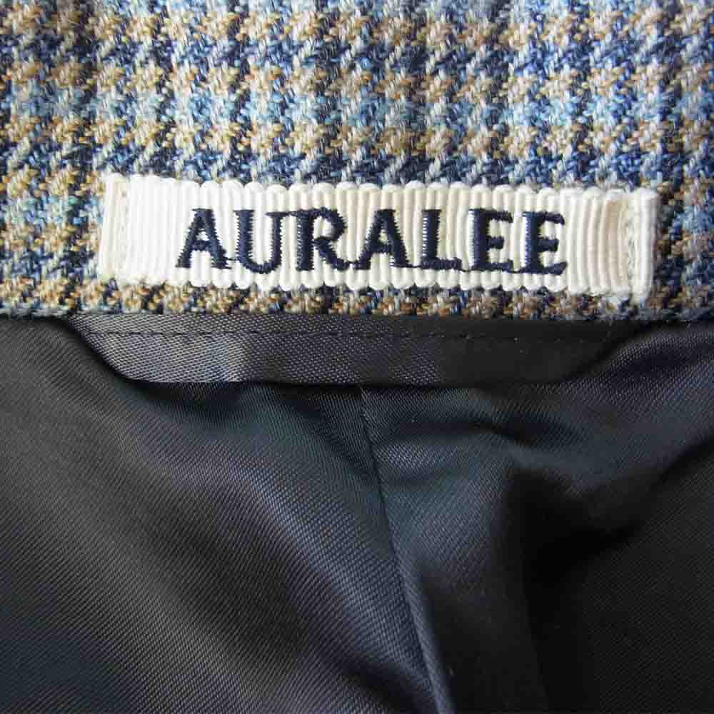 AURALEE オーラリー 19AW A9AC03BN DOUBLE FACE CHECK CHESTERFIELD COAT チェック チェスター コート マルチカラー系 1【美品】【中古】