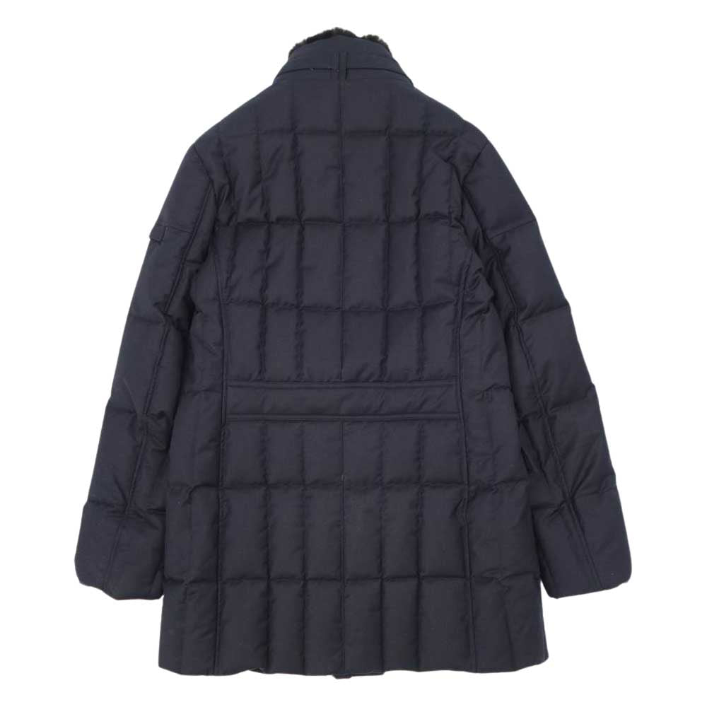 ムーレー VALENTE LL 透湿防水 襟付き カシミヤ混ヴァージンウール ダウン コート ブラック系 48【中古】