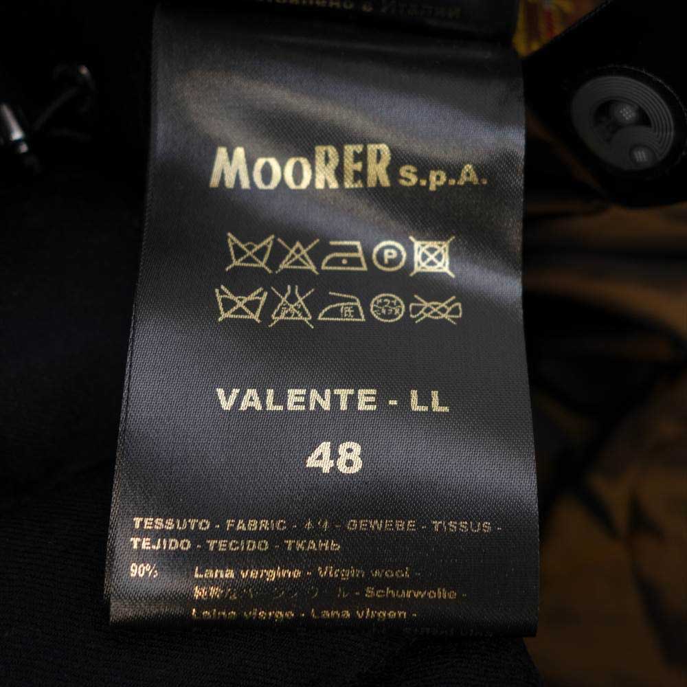 ムーレー VALENTE LL 透湿防水 襟付き カシミヤ混ヴァージンウール ダウン コート ブラック系 48【中古】