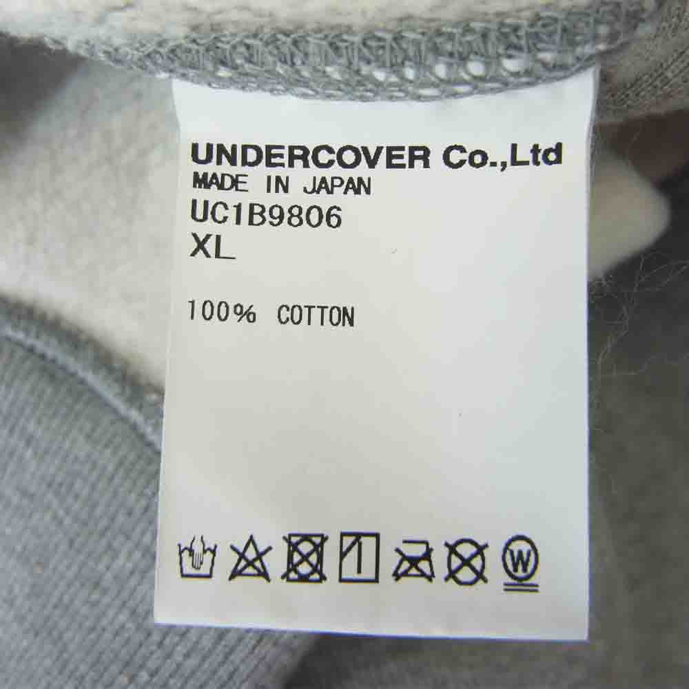 UNDERCOVER アンダーカバー UC1B9806 × HUMAN MADE ヒューマンメイド SWEAT LO2 College LOGO ラストオージー 2 カレッジ ロゴ スウェット グレー系 XL【新古品】【未使用】【中古】