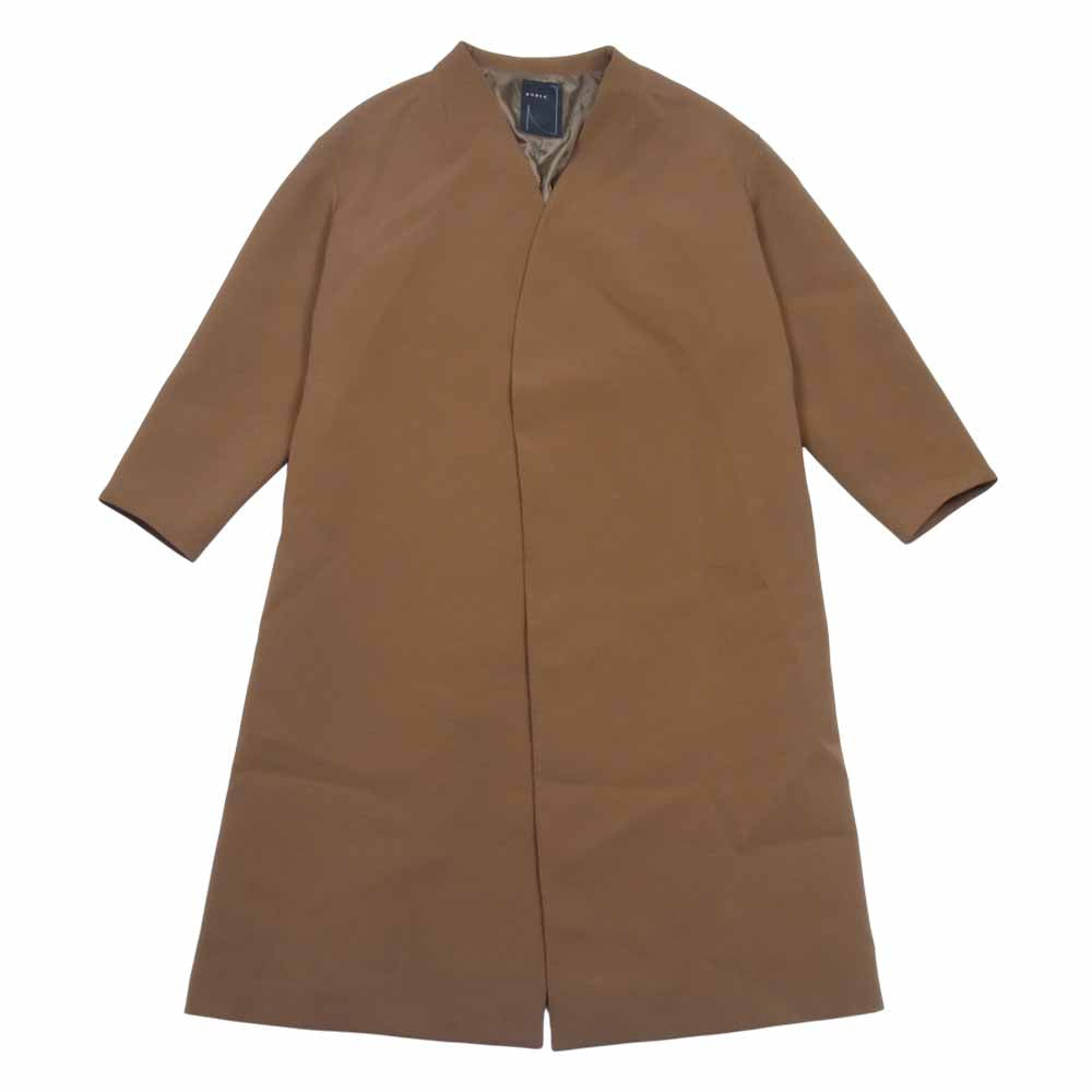 ノーブル ノーカラーコート ノーカラー 日本製 ブラウン系 38【中古】