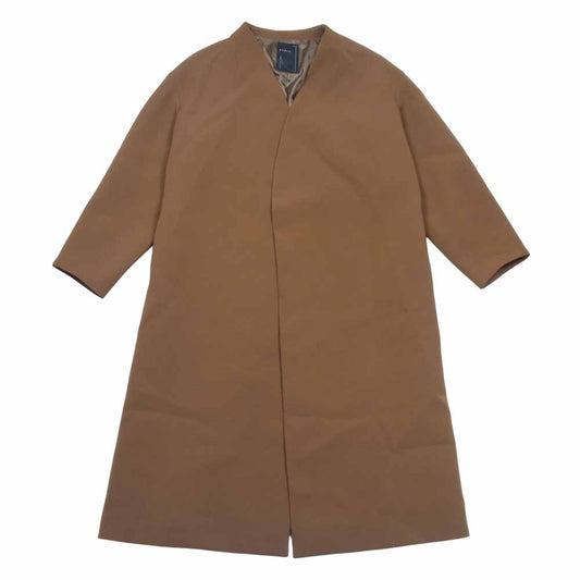 ノーブル ノーカラーコート ノーカラー 日本製 ブラウン系 38【中古】