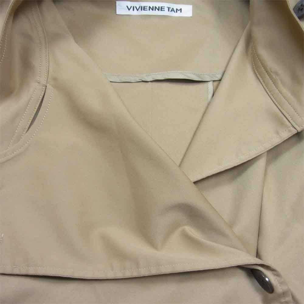 VIVIENNE TAM ヴィヴィアンタム スタンドカラー トレンチコート ベージュ系 38【中古】