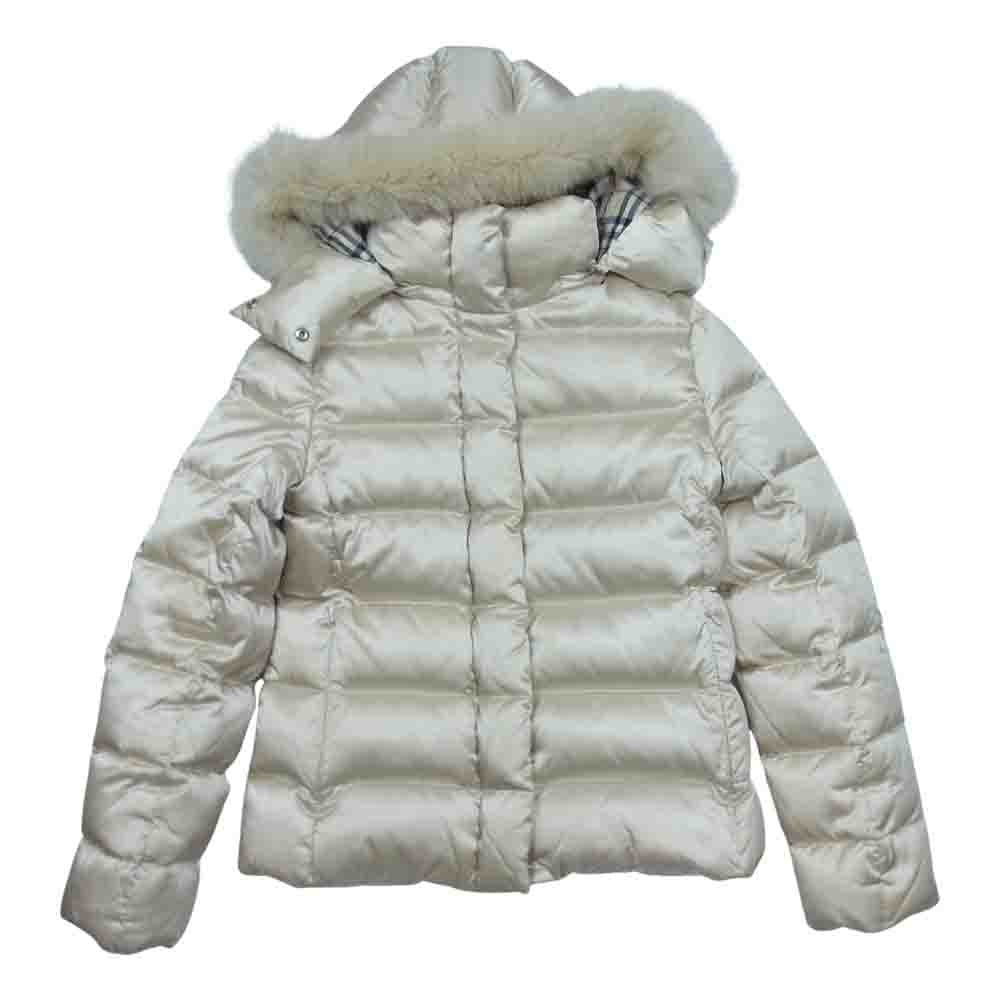 BURBERRY バーバリー FC006-825-40 ファー付き ダウン ジャケット ゴールド系 36【中古】